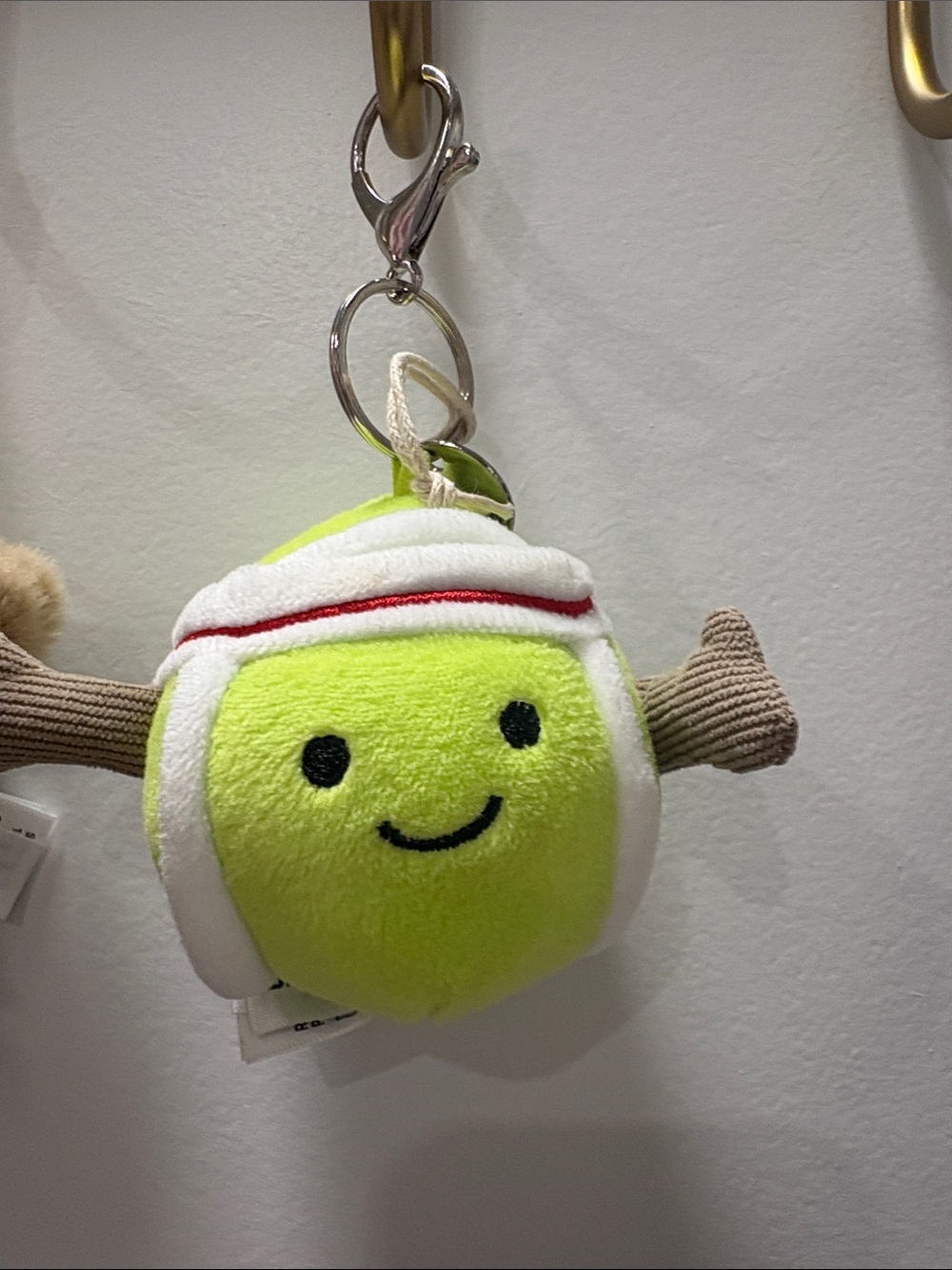 Jellycat Amuseables Tennis Ball Keychain - Lime Green. NWOT